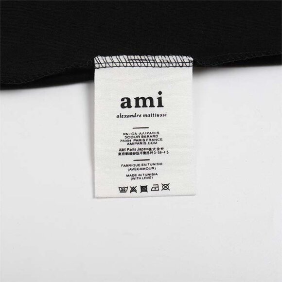 Ami Alexandre Mattiussi France Patch Logo Black Tee Shirt - Picture 10 of 10